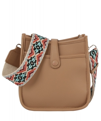 Aztec Guitar Strap Hobo Crossbody Bag JY0516M LIGHT STONE